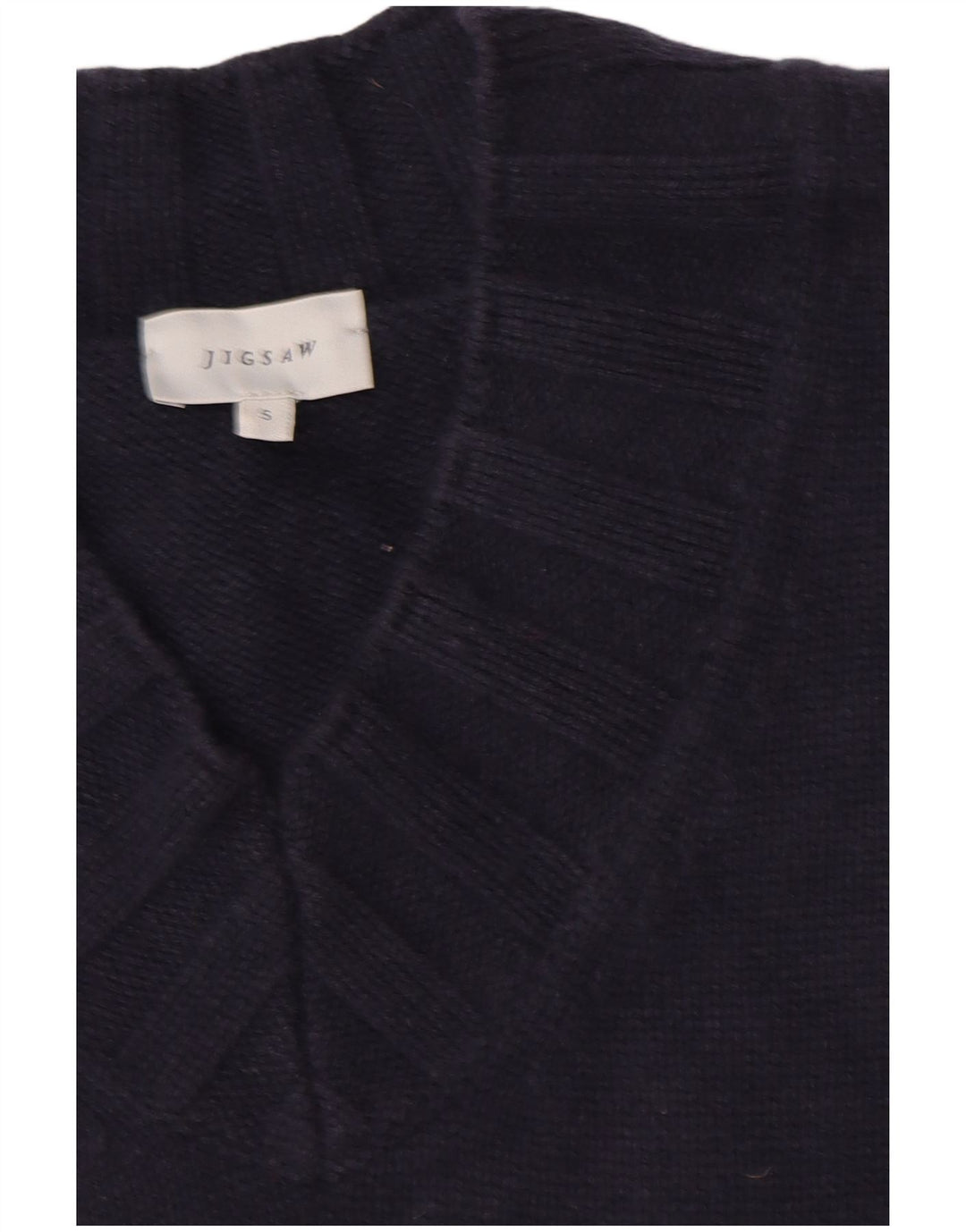 JIGSAW Damen Übergroßes Weste-Tanktop UK 10 Small Marineblaue Wolle