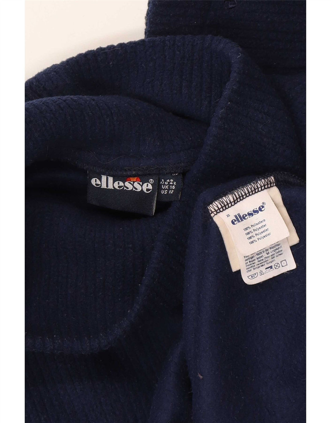 Ellesse Damen-Oversize-Fleece-Pullover, Größe L, Marineblau, Polyester