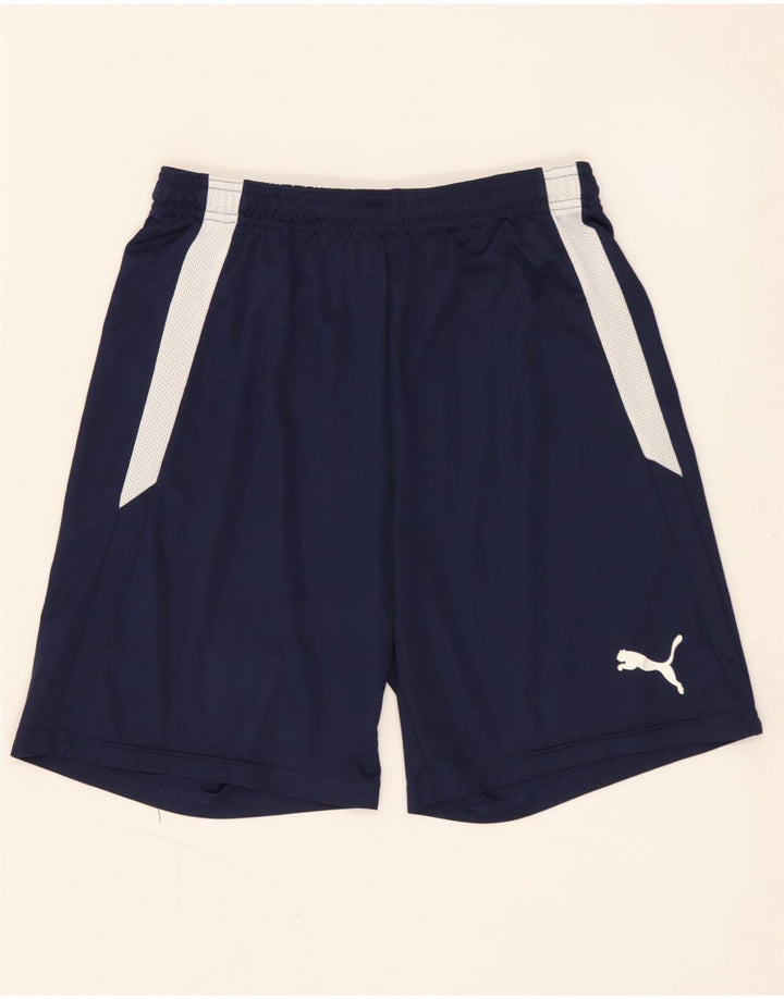 PUMA Herren-Sportshorts, mittelgroß, Marineblau, Farbblock