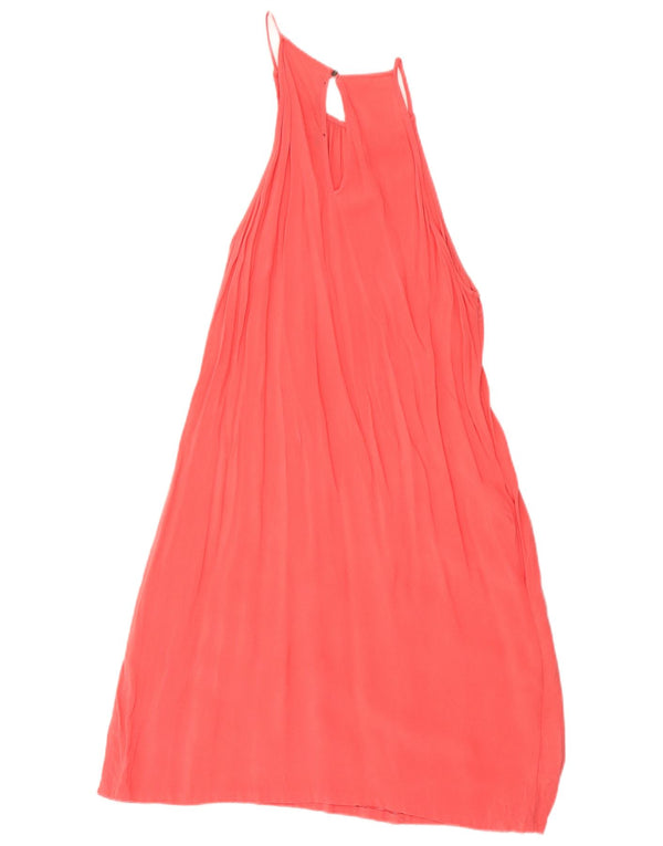 Zara Damen Neckholder-Kleid UK 14 Large Pink