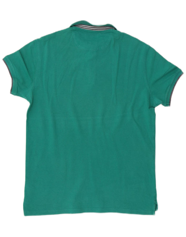 Massimo Dutti Herren Slim Fit Poloshirt XL Grüne Baumwolle