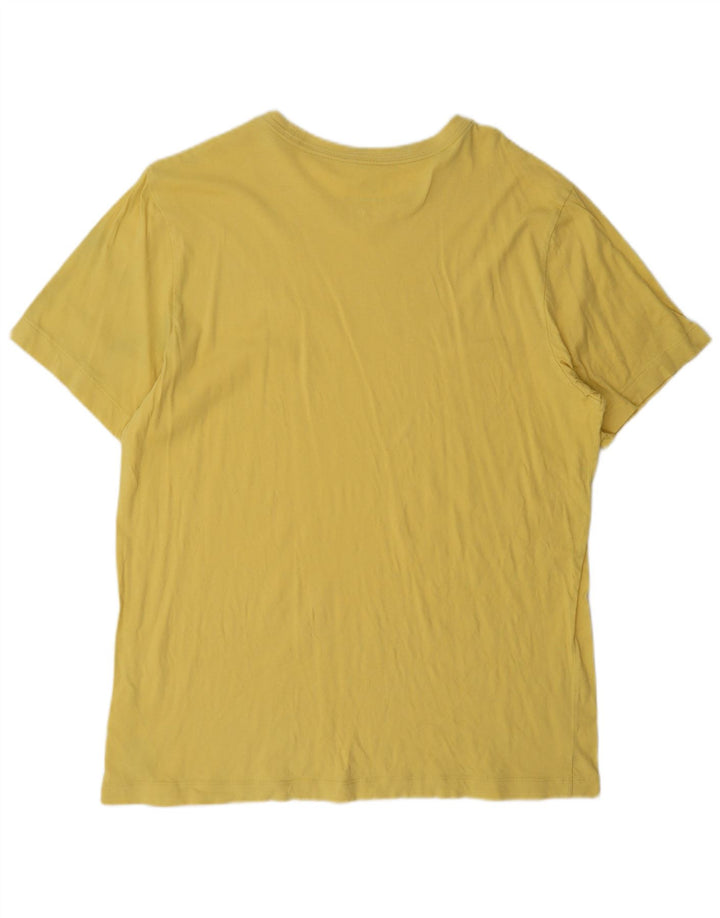Nike Herren T-Shirt Top Large Gelb Baumwolle