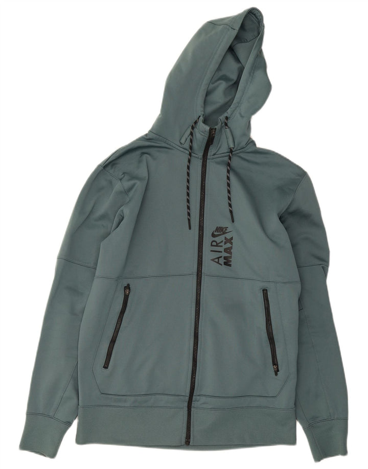 Nike Herren Therma-Fit Graphic Zip Hoodie Pullover Mittelgrünes Polyester