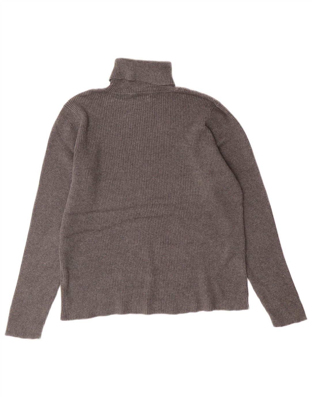 RALPH LAUREN Damen-Pullover mit Rollkragen, Gr. 14, Größe L, Grau, Baumwolle