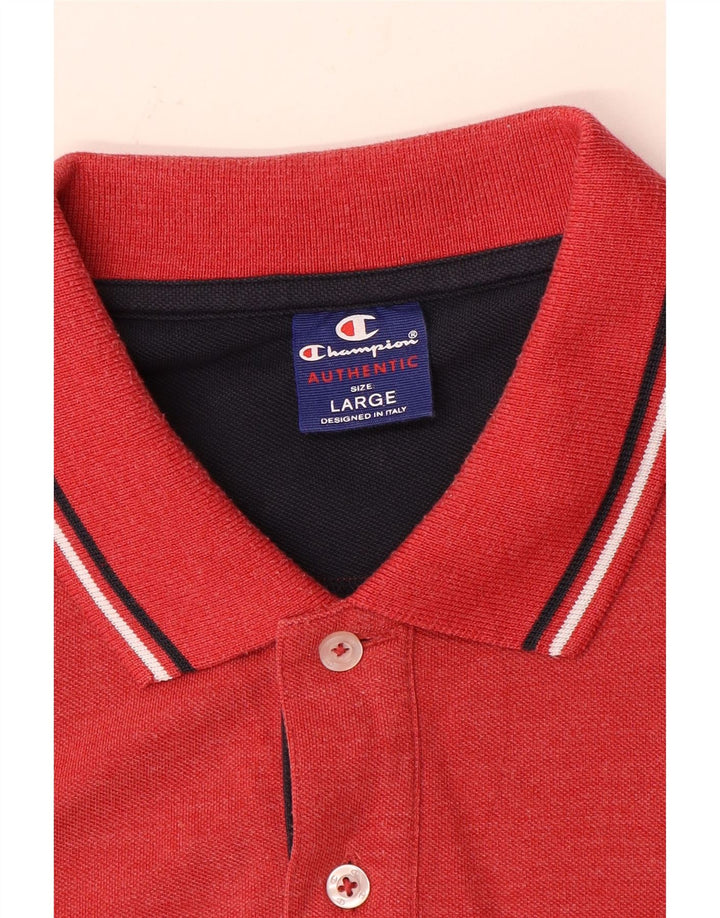 Champion Herren-Poloshirt, Größe L, Rot