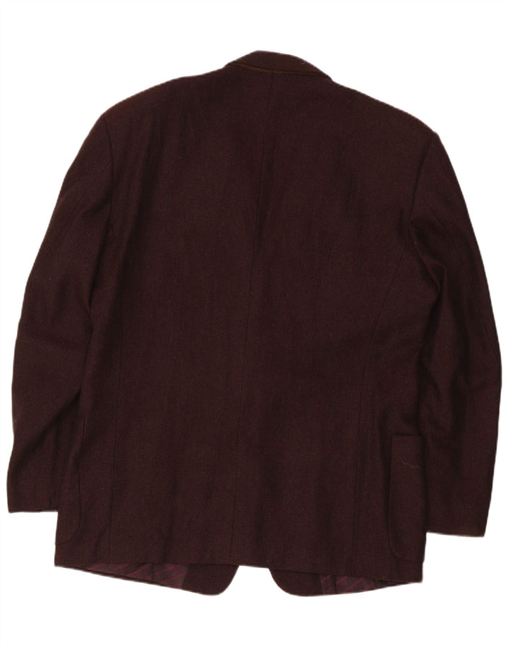 Cerruti 1881 Herren-Blazer mit 2 Knöpfen, UK 40, große braune Lammwolle