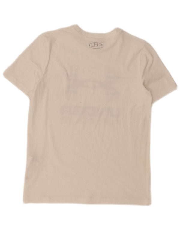 Under Armour Jungen-T-Shirt mit Grafik, 13–14 Jahre, XL, gebrochenes Weiß, Sport