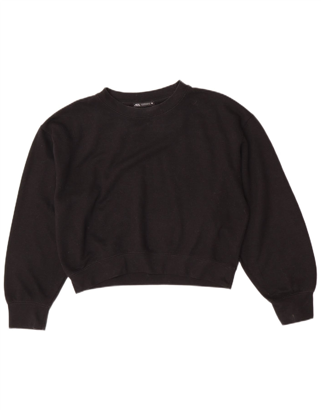 Zara Damen Sweatshirt Pullover UK 14 Medium Schwarz