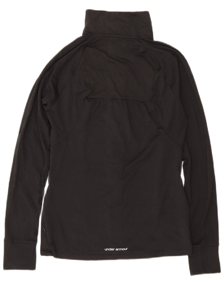 UNDER ARMOUR Womens Tracksuit Top Jacket UK 10 Small Black Polyester