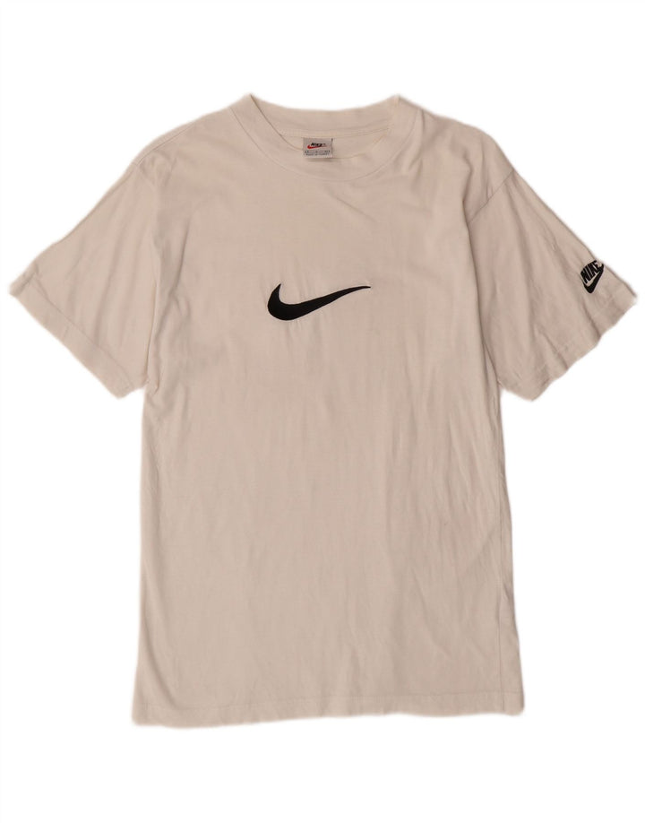 Nike Herren-T-Shirt mit Grafik, Größe S, weiße Baumwolle