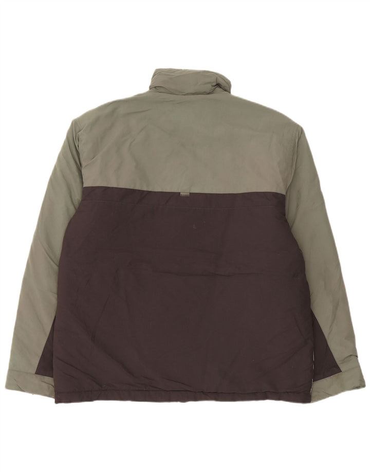 Quiksilver Herren-Windbreaker-Jacke, UK 40, groß, graues Colourblock-Polyester