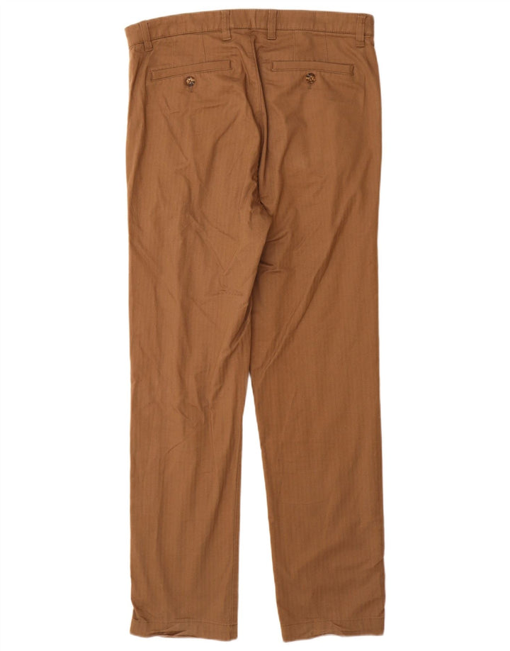 Ted Baker Herren-Chinohose mit normaler Passform und Pegged, W32, L31, braunes Fischgrätenmuster