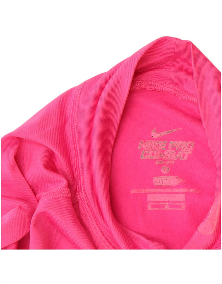Nike Damen Dri Fit Top Langarm UK 12 Mittelrosa Polyester