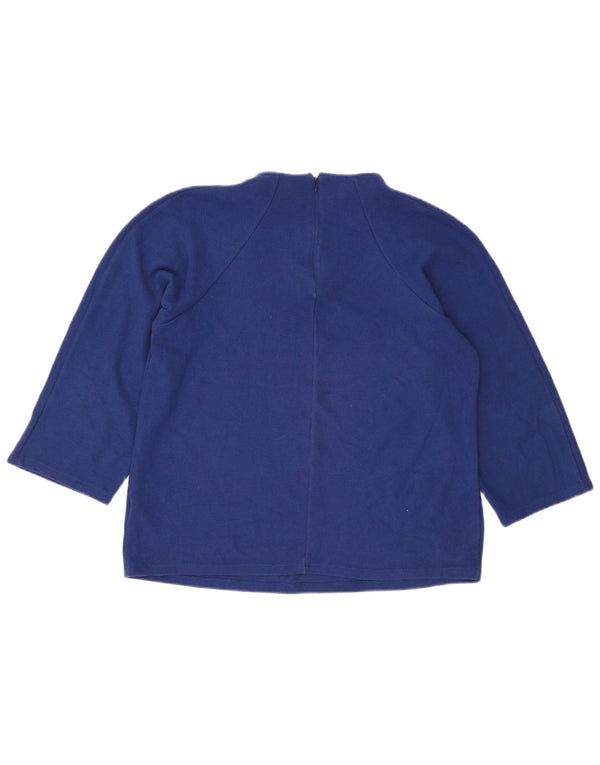 Marks & Spencer Damen-Top, 3/4-Ärmel, UK-Größe 16, Größe L, Blau, Polyester