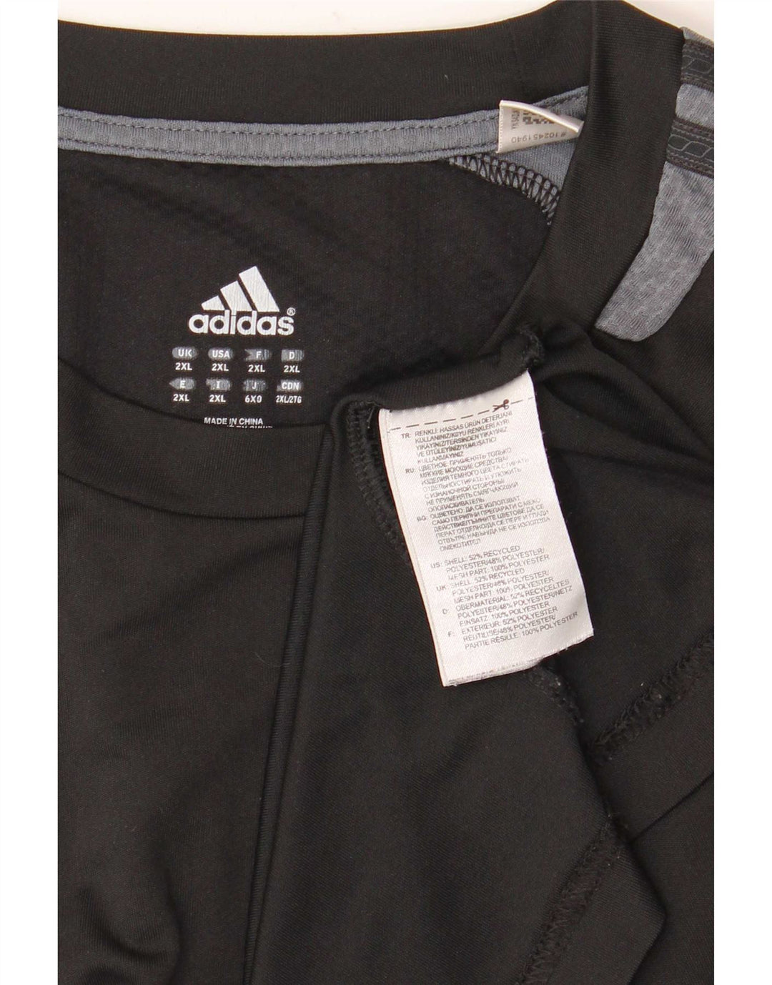 Adidas Herren Climacool T-Shirt Top 2XL Schwarz Colourblock Polyester