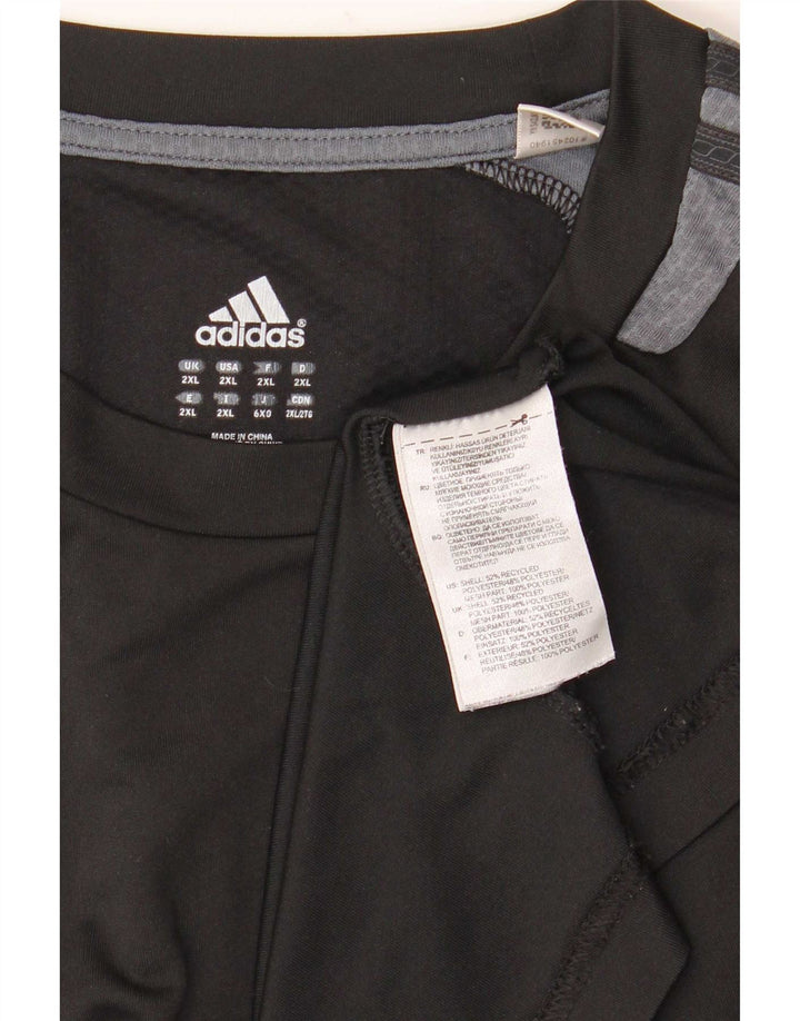 Adidas Herren Climacool T-Shirt Top 2XL Schwarz Colourblock Polyester