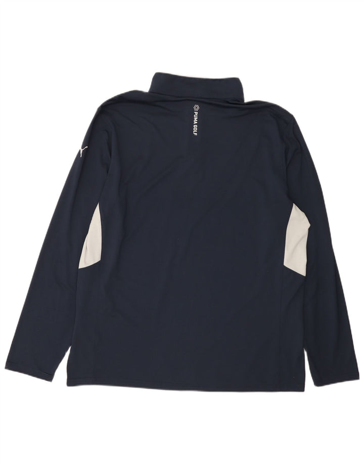 Puma Herren-Trainingsanzug mit Reißverschluss, Pullover, XL, Marineblau, Farbblock