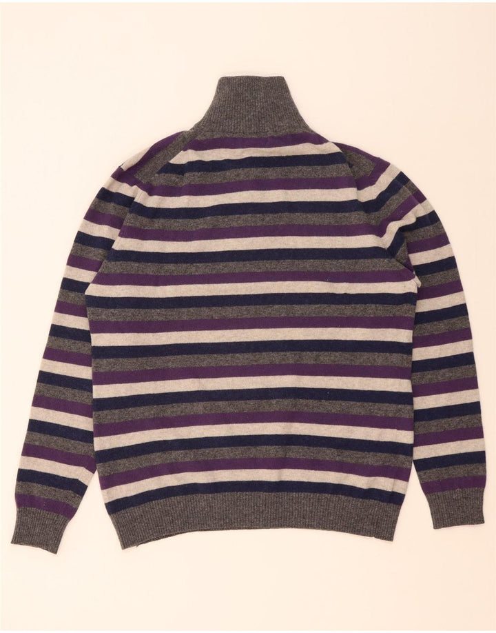 Kappa Herren-Pullover mit Reißverschluss, XL, mehrfarbig, gestreift, Wolle