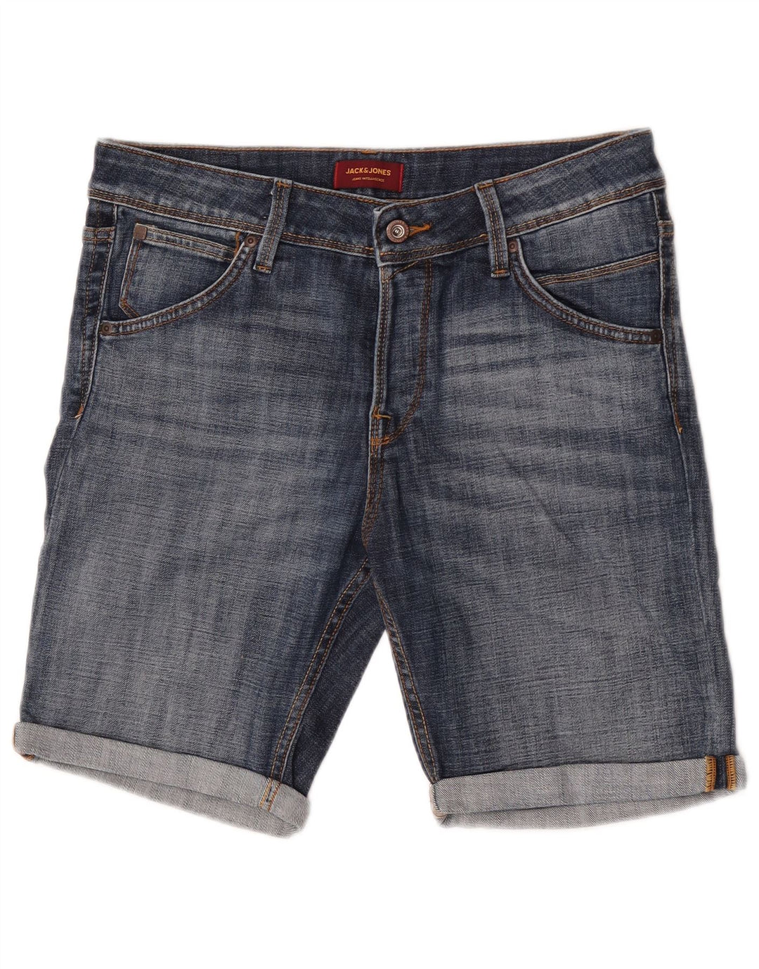 Jack & Jones Herren-Jeansshorts, mittelgroß, W32, blaue Baumwolle