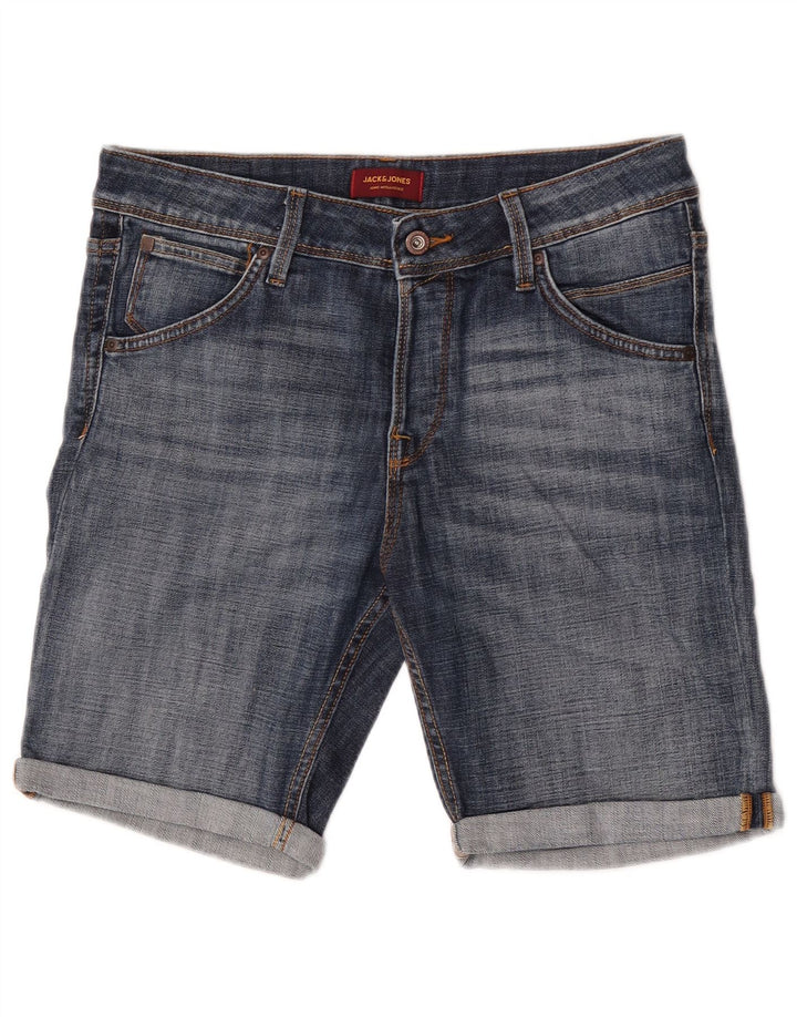Jack & Jones Herren-Jeansshorts, mittelgroß, W32, blaue Baumwolle