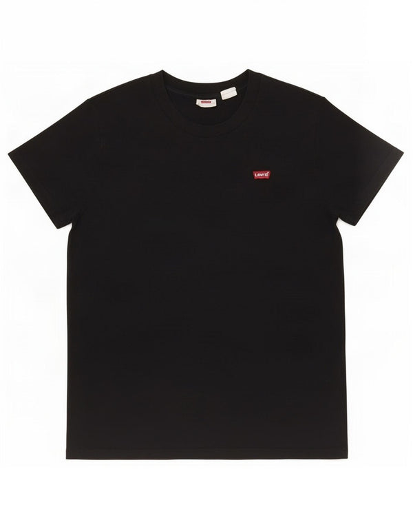Levi's Damen T-Shirt Top UK 10 Small Schwarz