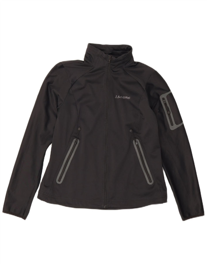 Schöffel Damen-Trainingsanzug-Oberteiljacke UK 14 Large Schwarz Polyester