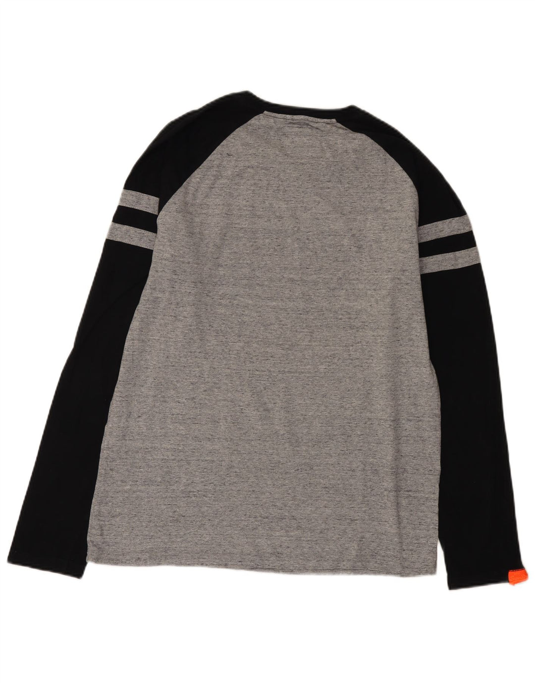Superdry Herren-Oberteil mit langen Ärmeln, XL, Grau, Farbblock