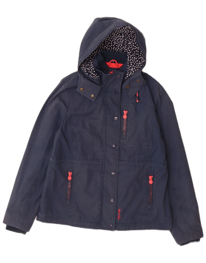 Weird Fish Damen-Windbreakerjacke mit Kapuze, Gr. 14, Marineblau, Polyester