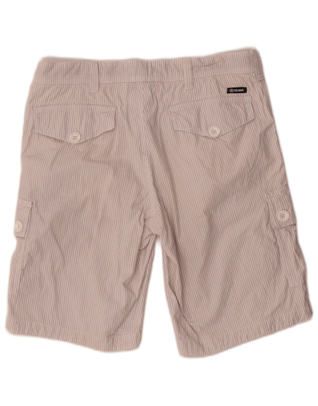 Colmar Herren Cargoshorts IT 48 Medium W32 Graue Nadelstreifen-Baumwolle