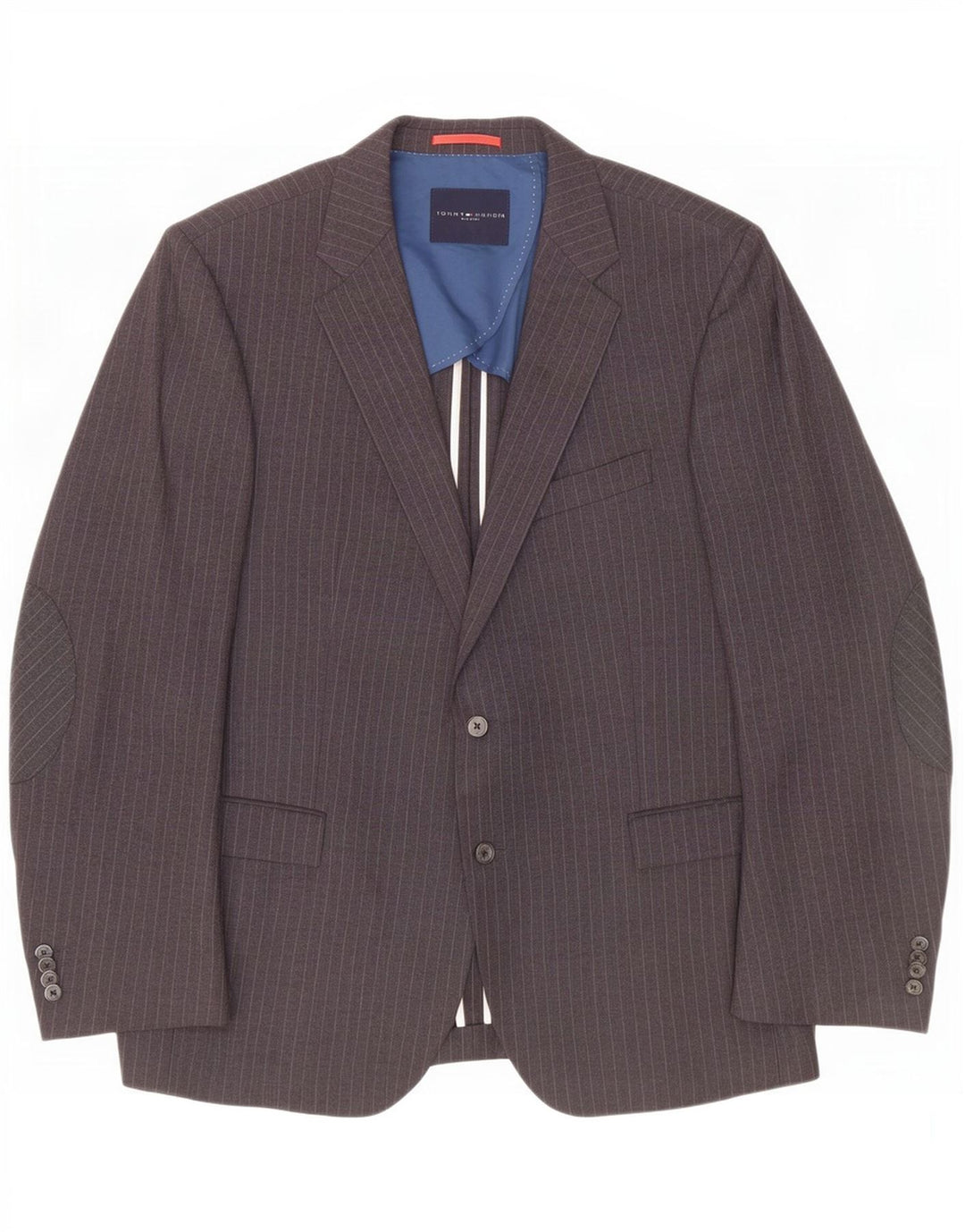 Tommy Hilfiger Herren 2-Knopf-Blazerjacke IT 56 3XL Grauer Nadelstreifen