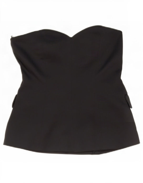 Zara Damen Trägerloses Top UK 14 Large Schwarz