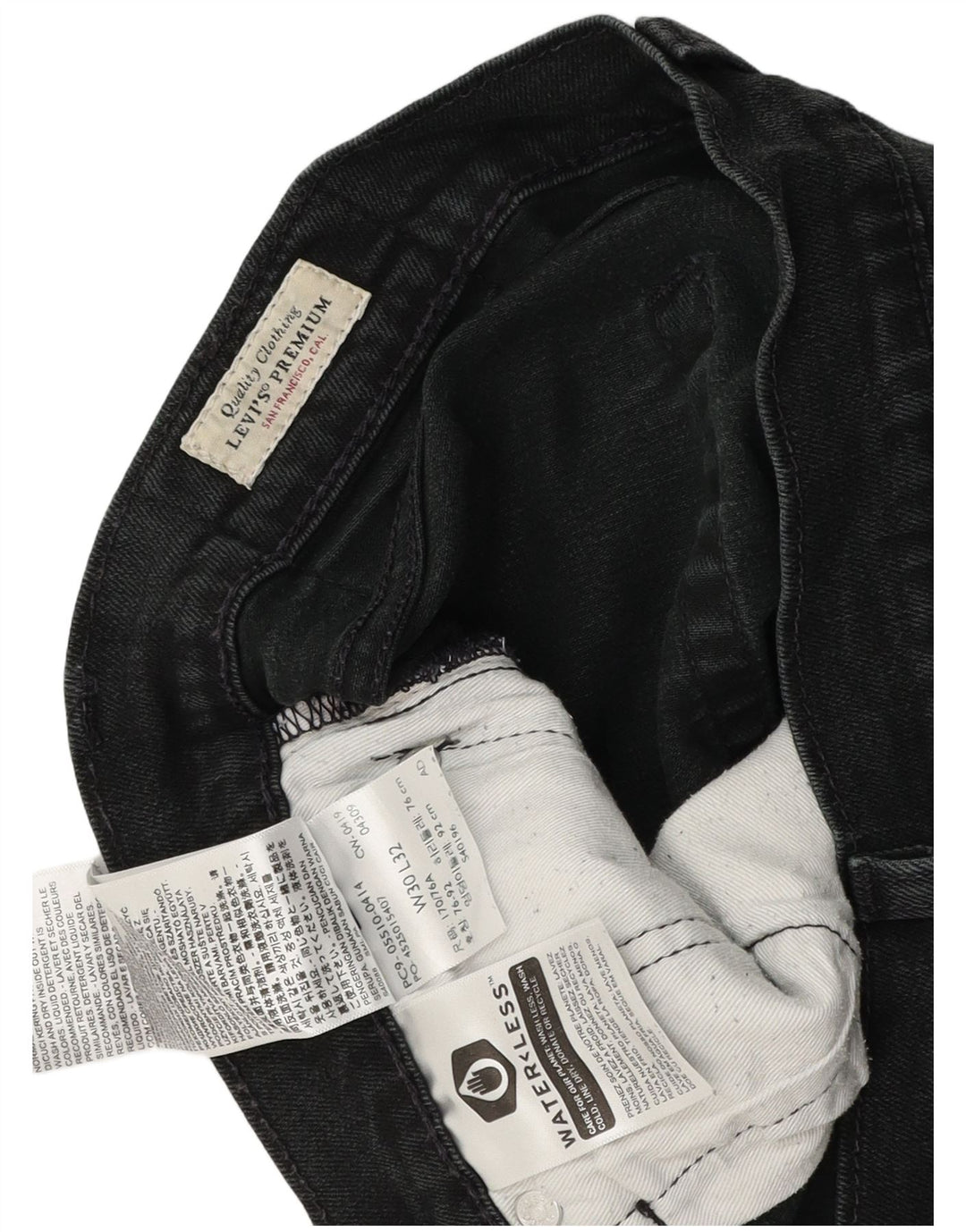 Levi's Damen 511 Slim Jeans W30 L30 schwarze Baumwolle