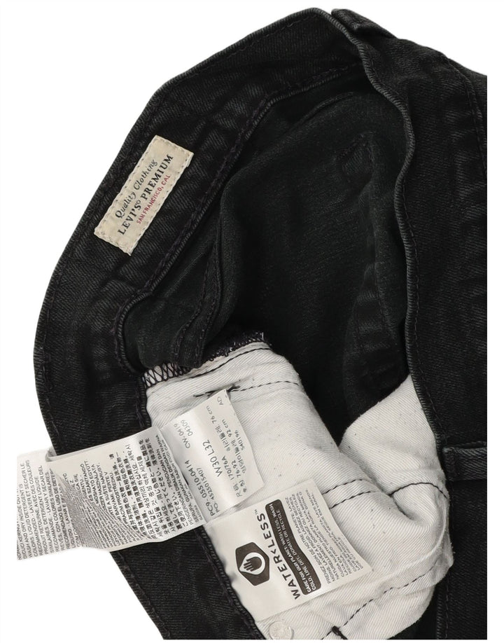 Levi's Damen 511 Slim Jeans W30 L30 schwarze Baumwolle
