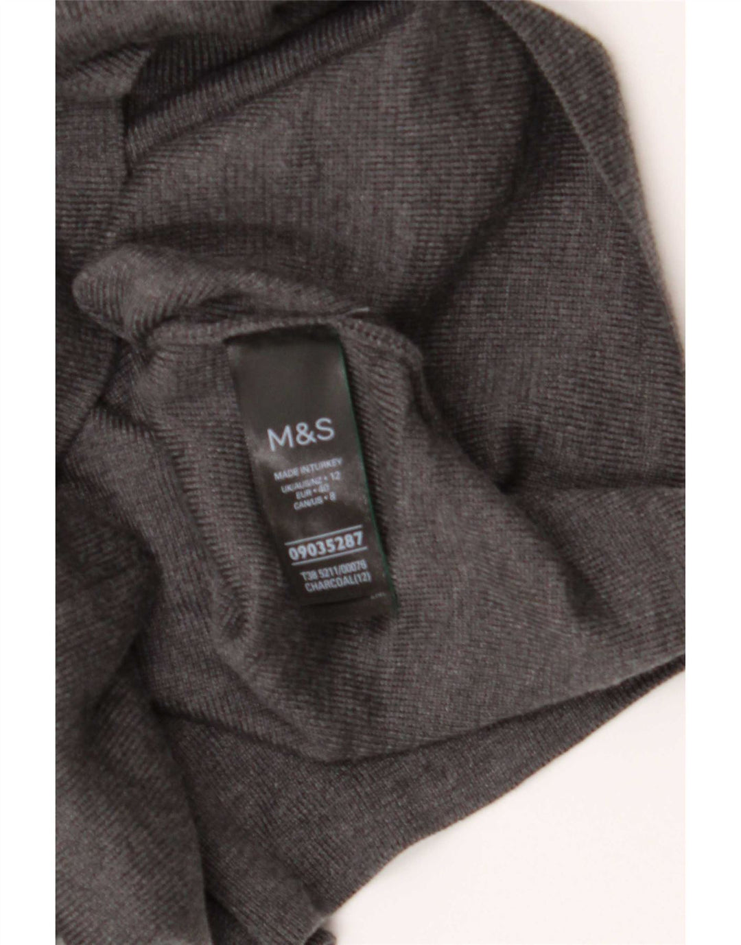 Marks & Spencer Rollkragenpullover für Damen, UK 12, mittelgraue Viskose