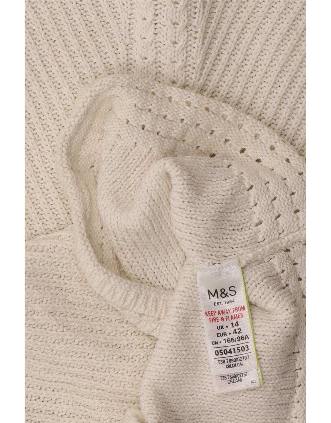 Marks & Spencer Damen-Pullover mit U-Boot-Ausschnitt, Gr. 14, Mittel, gebrochenes Weiß