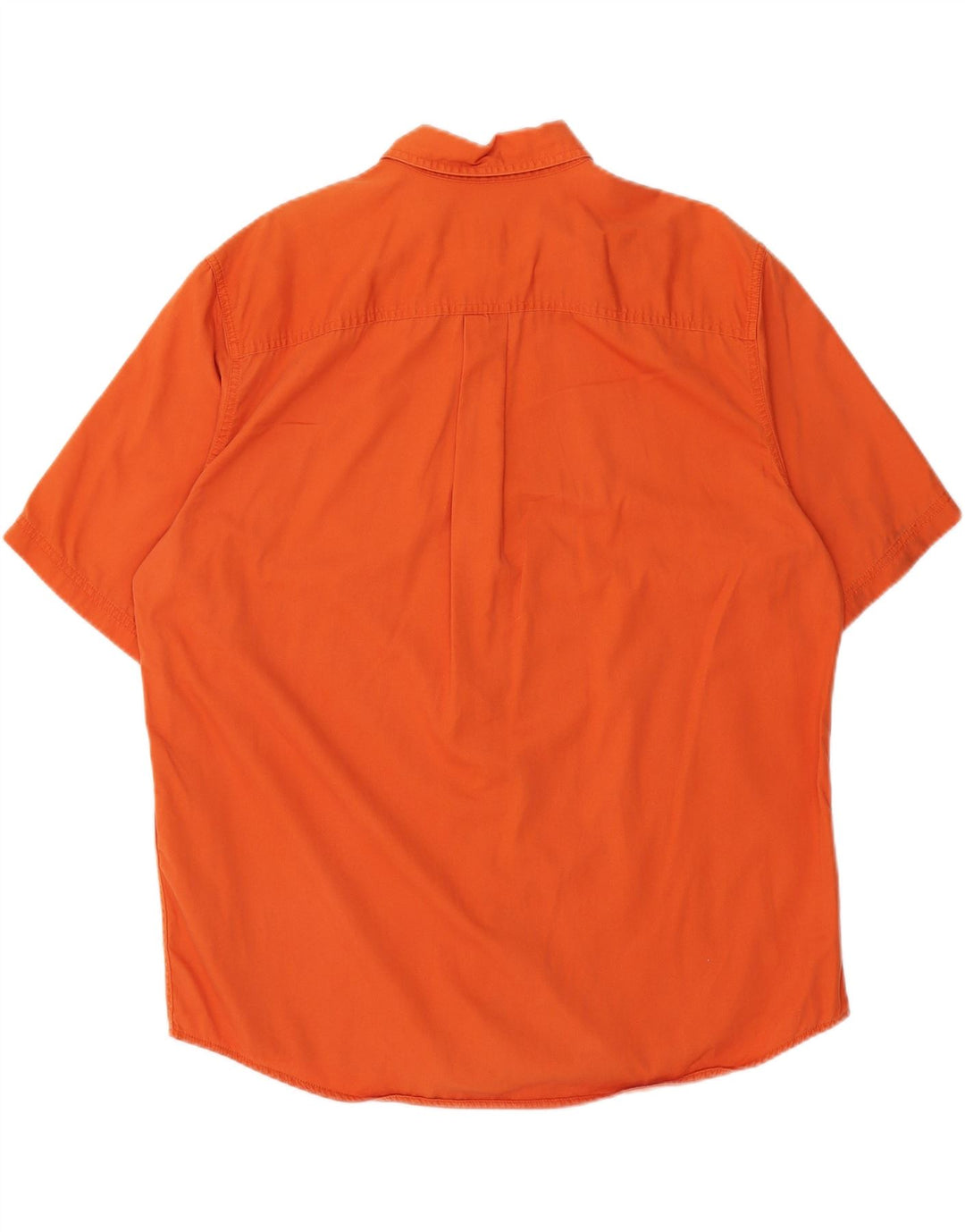 EDDIE BAUER Mens Short Sleeve Shirt Large Orange Cotton Vintage Eddie Bauer and Second-Hand Eddie Bauer from Messina Hembry 