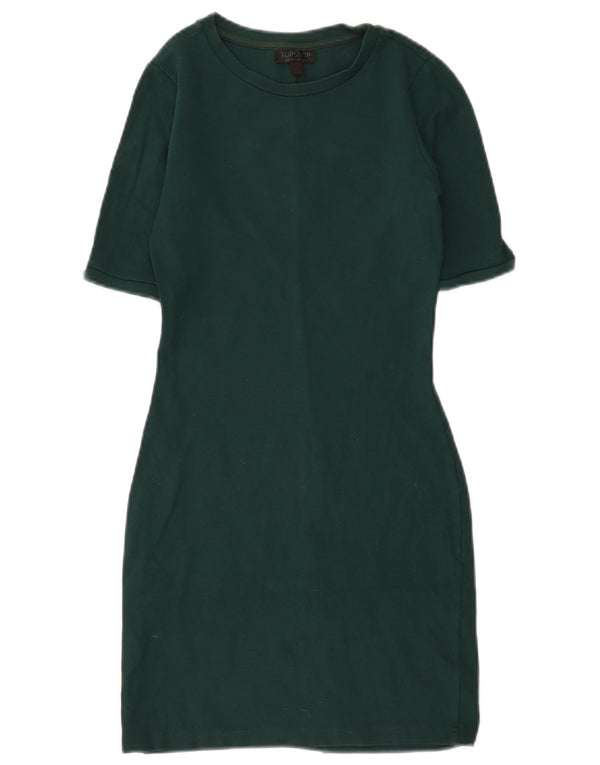 Topshop Damen Etuikleid UK 6 XS Grüne Viskose