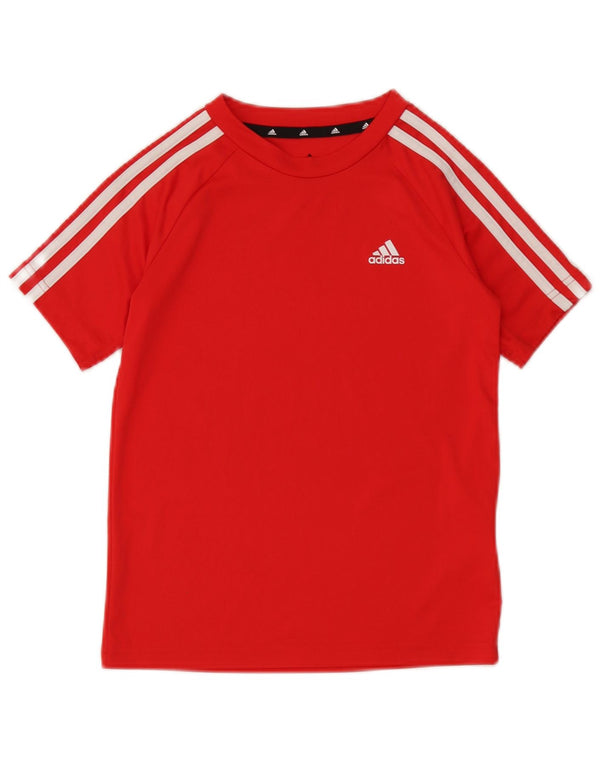 Adidas Jungen Aeroready T-Shirt Top 9–10 Jahre, rotes Polyester