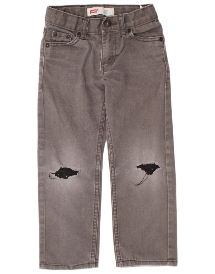 Levi's Jungen 511 Distressed Slim Jeans 4–5 Jahre W22 L18 Graue Baumwolle