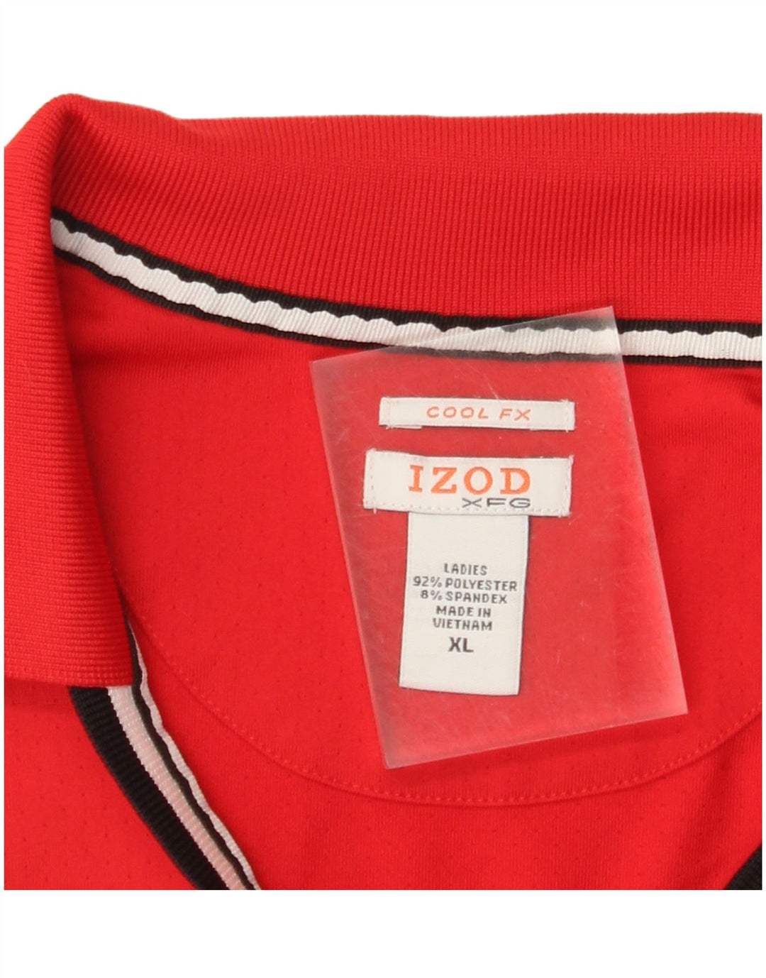 IZOD Damen ärmelloses Poloshirt UK 18 XL Rot Polyester