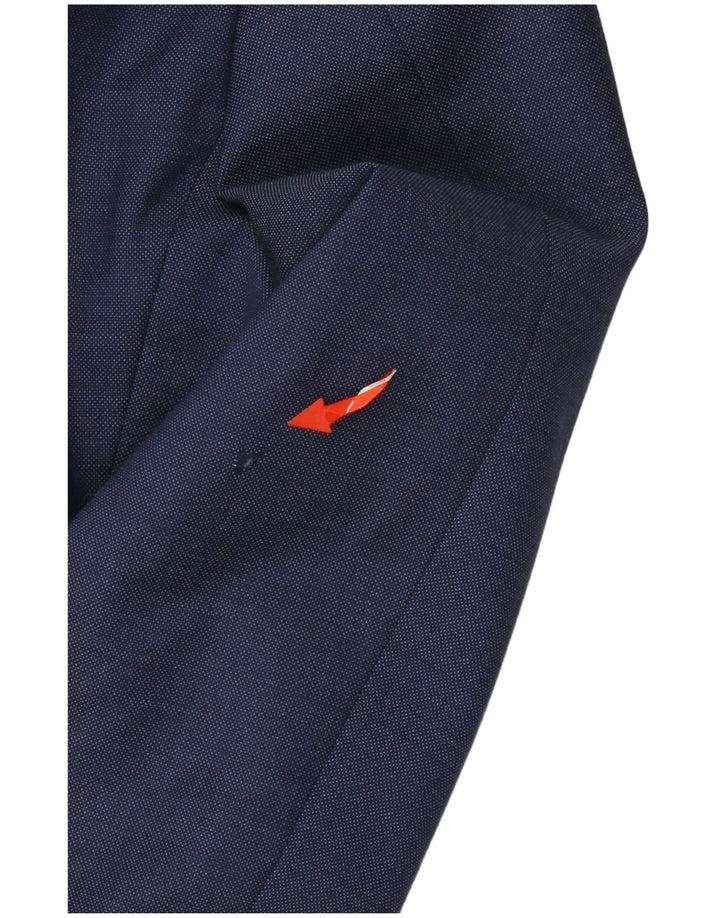 HUGO BOSS Herren-Blazer mit 2 Knöpfen, EU 50, große blaue Wolle