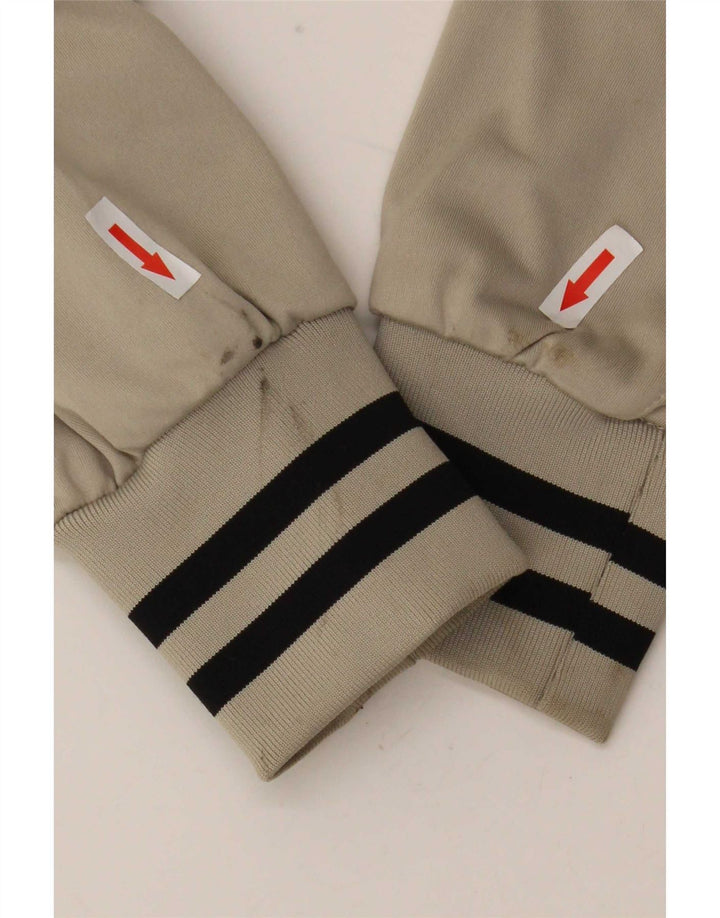 Champion Herren-Trainingsanzugoberteil aus mittelbeigefarbenem, gestreiftem Polyester