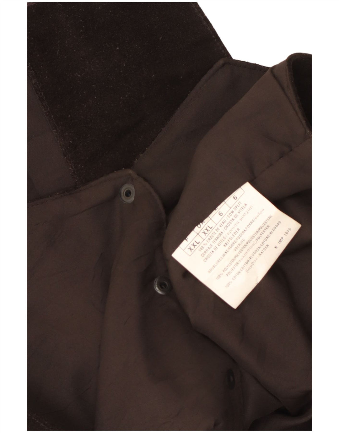 Vintage Herren Wildlederweste 2XL Braun Polyester