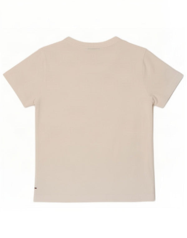 Tommy Hilfiger Damen T-Shirt Top UK 14 Mittelweiße Baumwolle