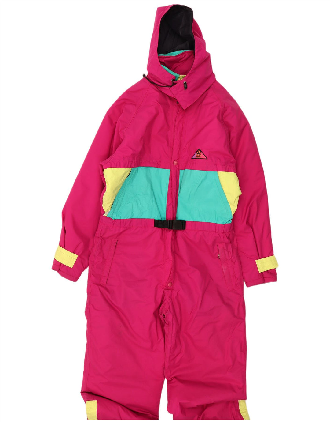 Aesse Herren-Skioverall mit Kapuze, XL, rosa, Farbblock