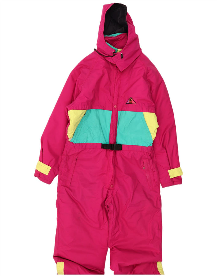 Aesse Herren-Skioverall mit Kapuze, XL, rosa, Farbblock