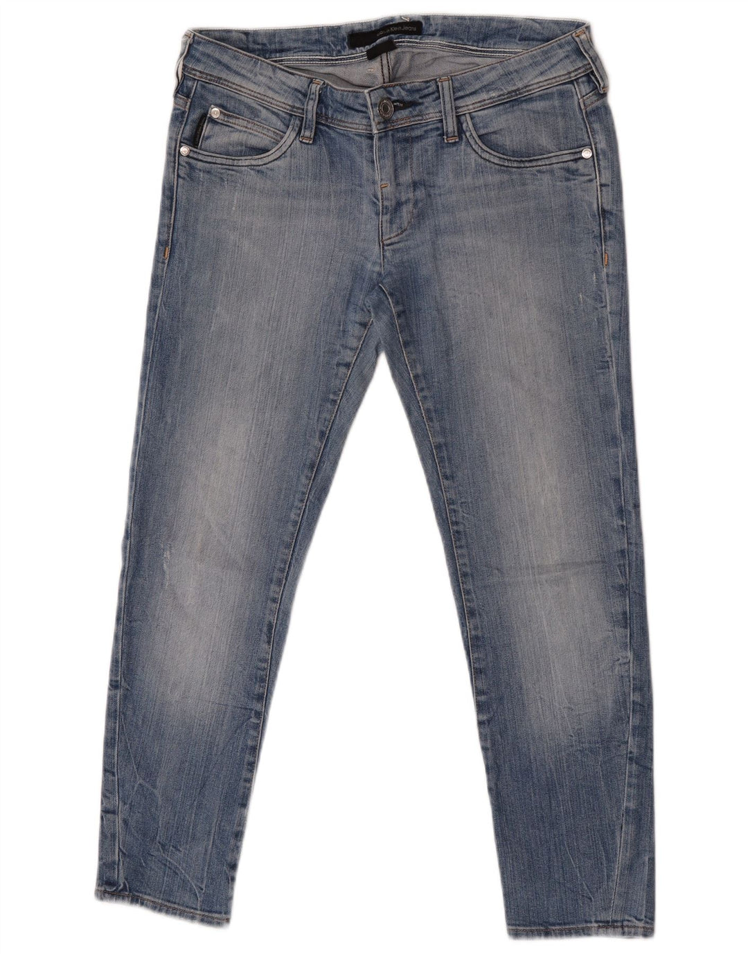 Calvin Klein Damen Skinny Jeans W30 L26 Blau