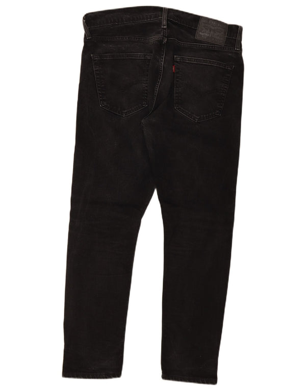 Levi's Herren 512 Slim Tapered Jeans W34 L30 Schwarze Baumwolle