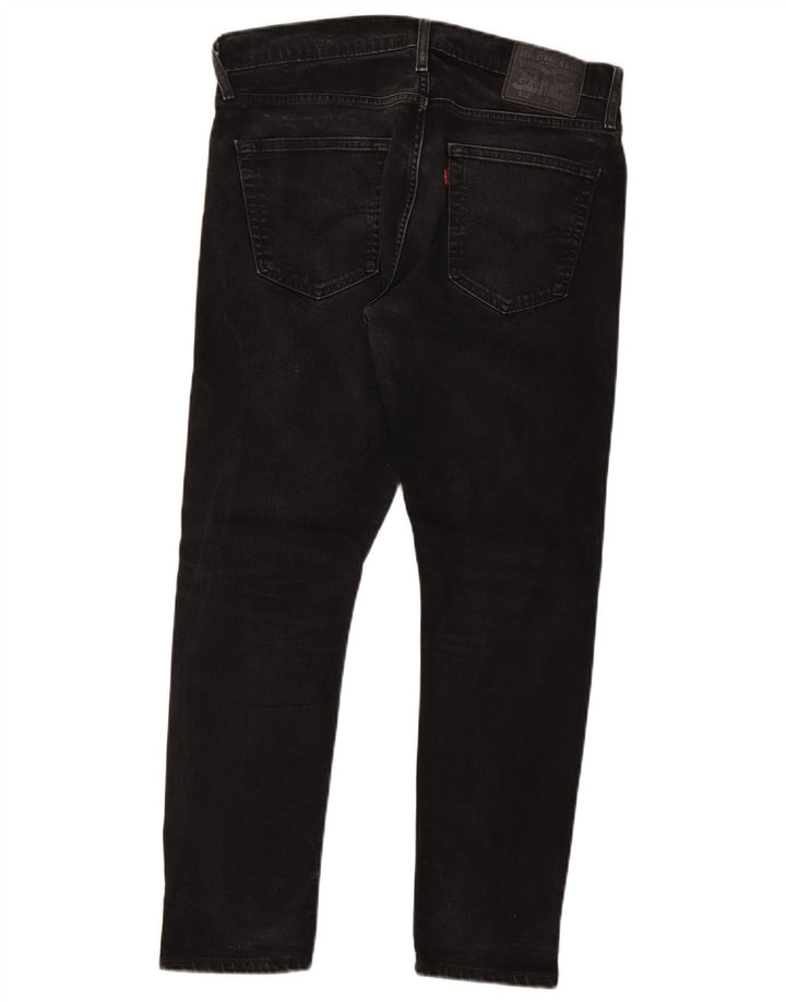 Levi's Herren 512 Slim Tapered Jeans W34 L30 Schwarze Baumwolle