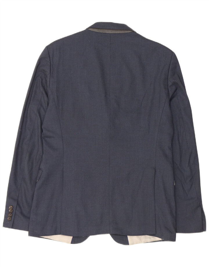 Zara Herren-Blazer mit 2 Knöpfen, EU 50, Mittelmarineblau